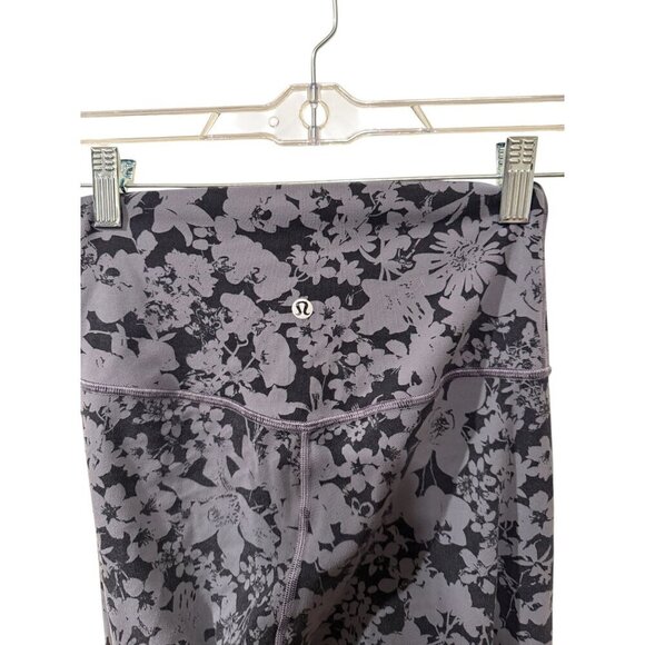 Lululemon Align High-Rise Floral Print Leggings 25" Inseam Size 4 Black/gray nul - Picture 3 of 5
